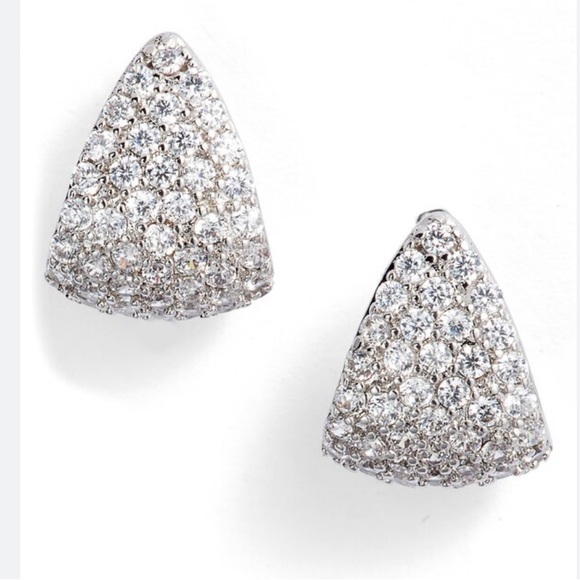 Nordstrom Pavé Cubic Zirconia Hoop Earrings - Picture 1 of 7